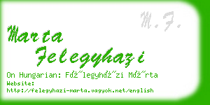 marta felegyhazi business card